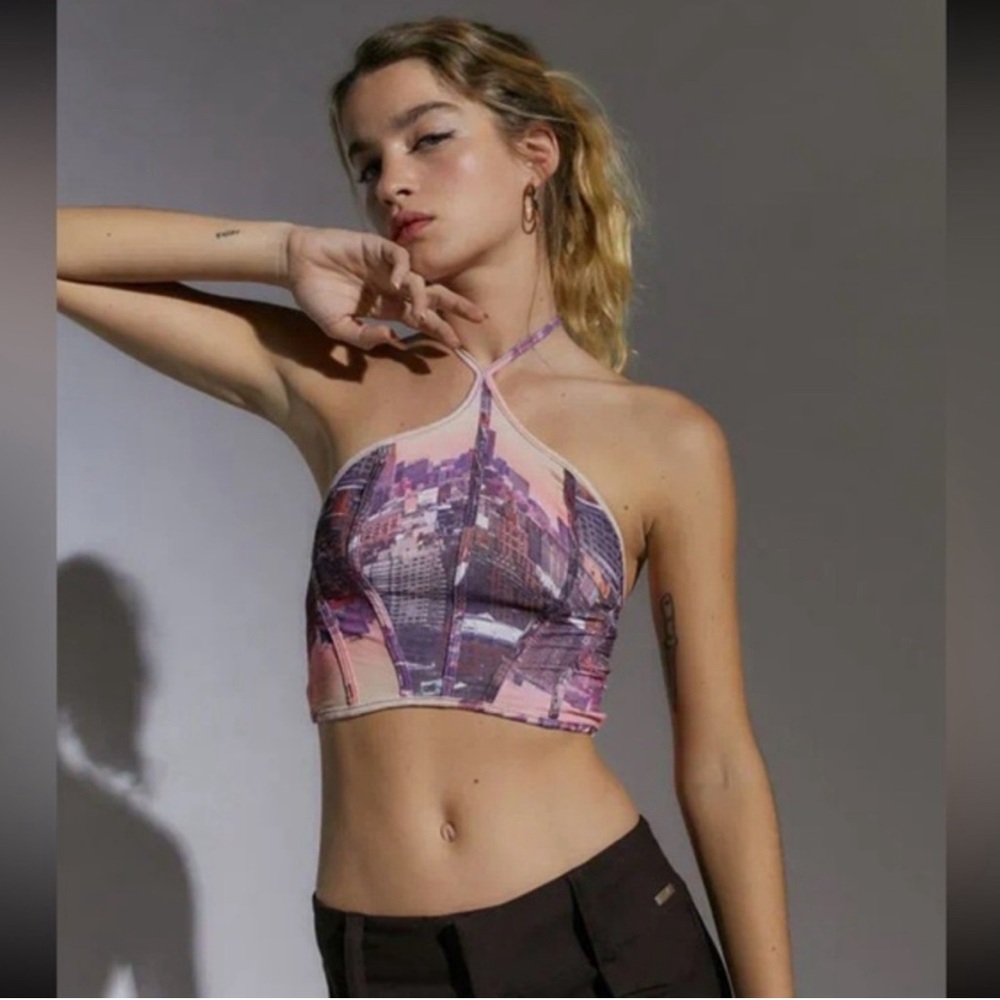 Urban Outfitters Colette Halter Crop Top